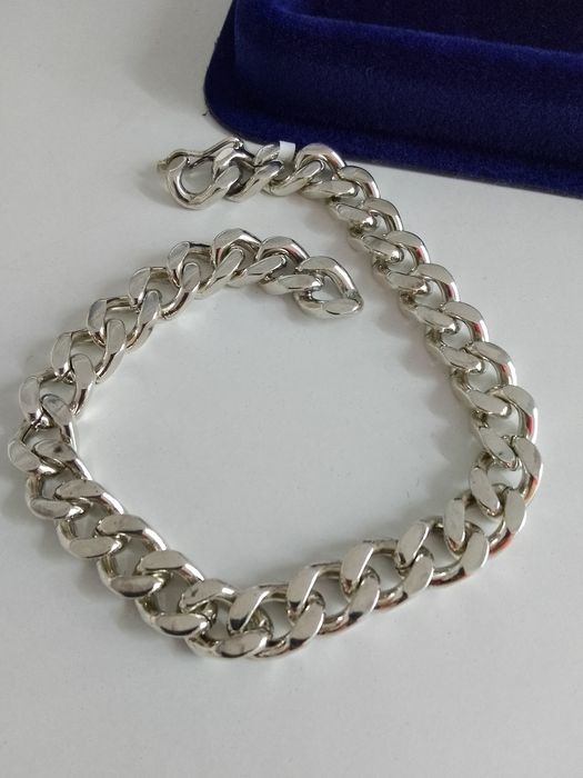 Srebrna damska bransoletka Warmet pancerka srebro 925 długość 21cm   513
