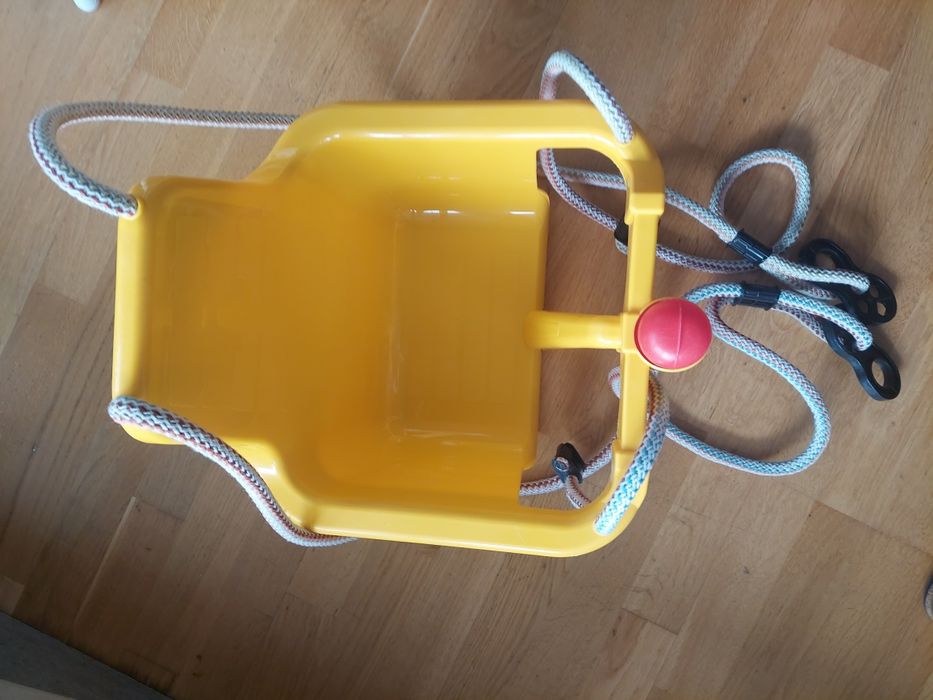 Dziecięca huśtawka plastikowa z klaksonem