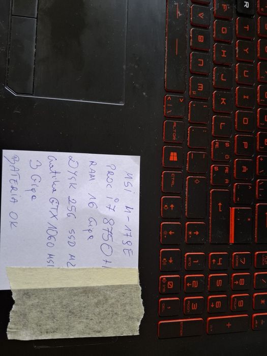Laptop msi M179e 8g.16 ram