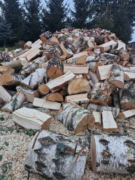 Drewno opałowe  kominkowe Brzoza  280 metr ukladane 250 nasypowe