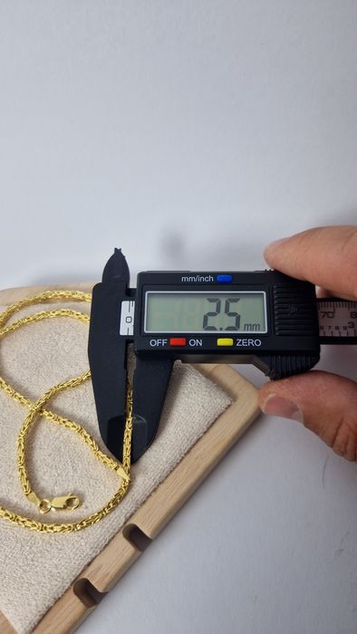 Złoty łańcuszek splot Królewski Bizantyjski