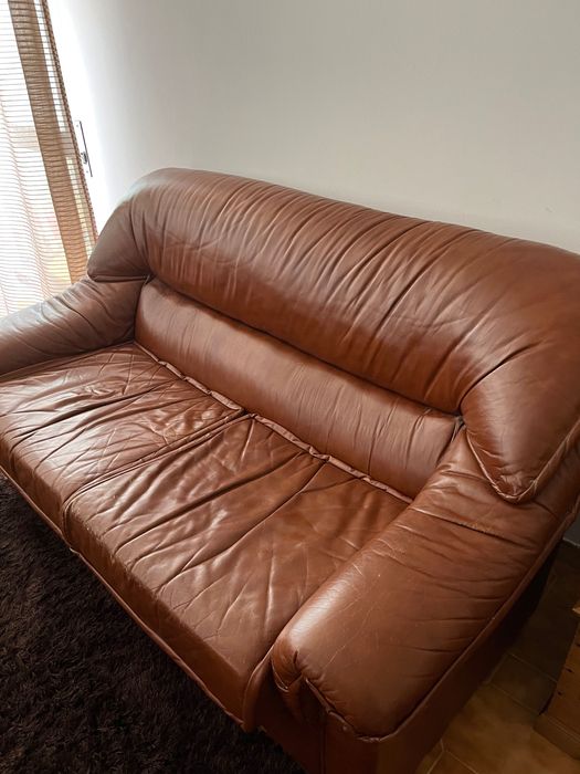 Conjunto de Sofás em pele