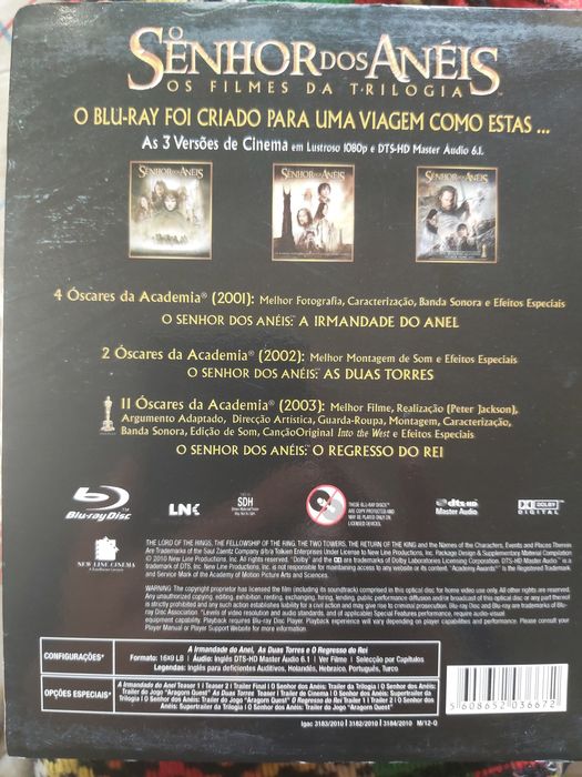 Trilogia Senhor Dos Aneis Bluray Edição Nacional