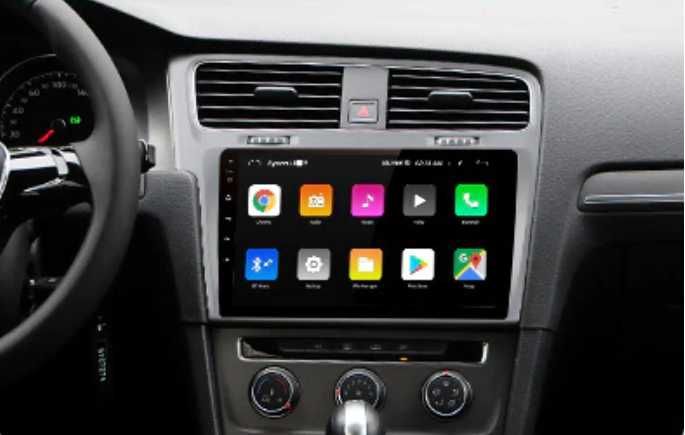 Rádio GOLF 7 - Android 13 – 2 DIN GPS WIFI Preto - Novo Garantia
