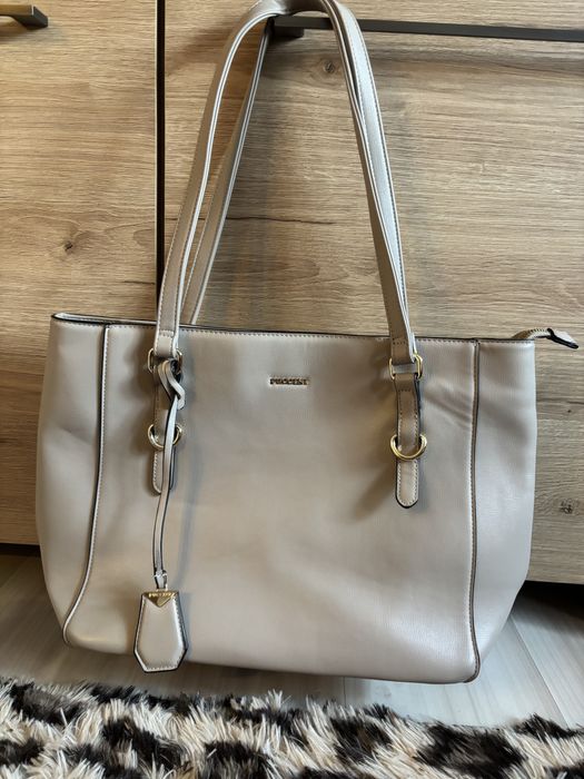 torebka puccini beżowa shopperka