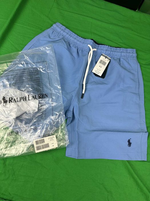 Męskie Szorty Kąpielowe Polo Ralph Lauren Plażowe Nowe Premium niebieskie