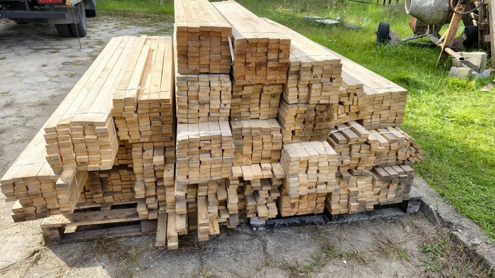 Sztachety drewniane - brzoza i sosna.