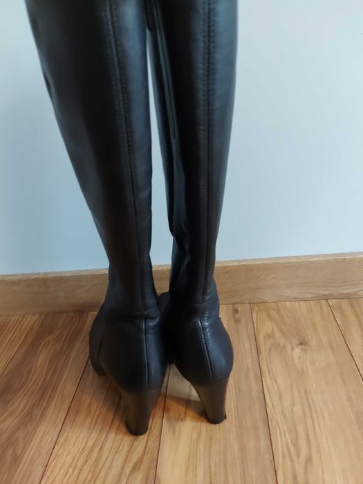 Lasocki kozaki eleganckie zgrabne obcas 38 skórzane