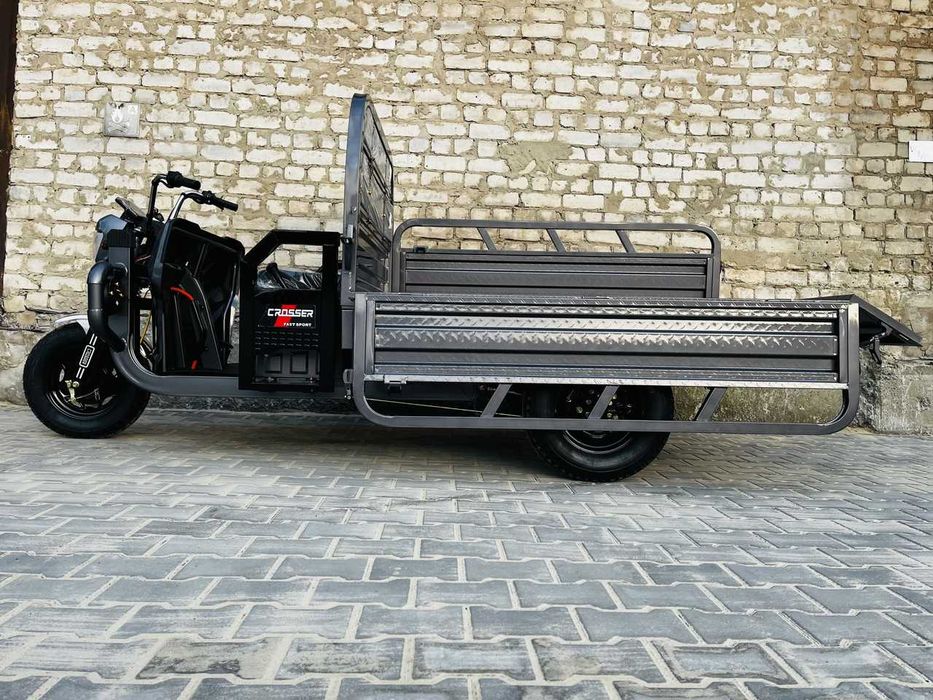 Вантажний електроскутер муравей Crosser Cargo 16/118 1200W-1500w  Сірий