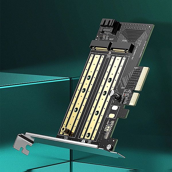 Ugreen karta rozszerzeń adapter PCIe 3.0 x4 do SSD M.2 M-Key / M.2 B-K