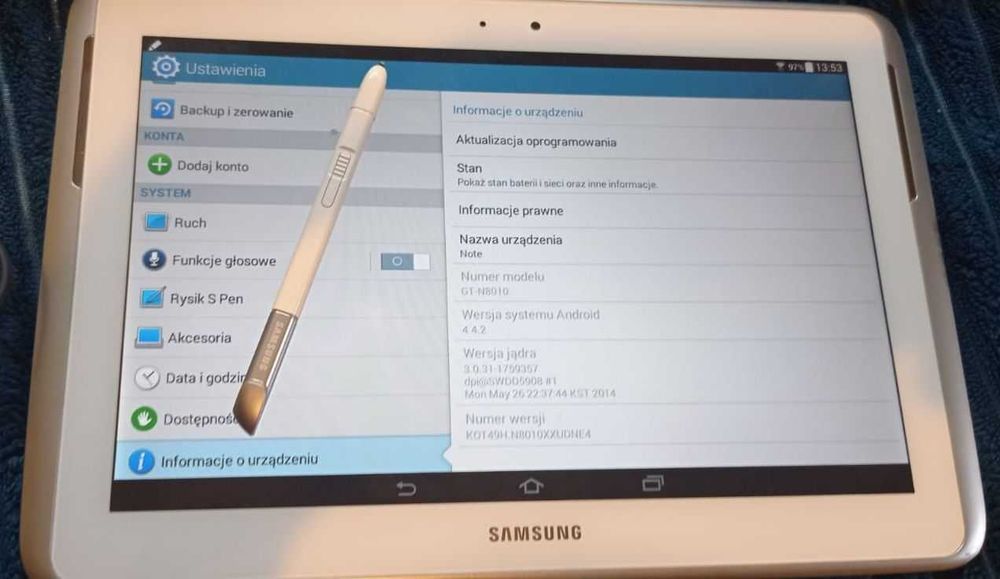 Tablet SAMSUNG Galaxy Note 10.1 16GB Biały GT-N8010 lub zamiana