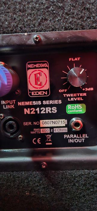 Amplificador de Baixo Eden Nemesis RS-700 + 2 Colunas