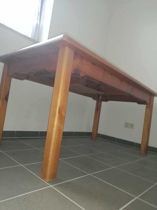 Stół drewno naturalne z szufladą