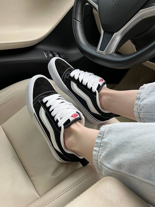 БЕЗКОШТОВНА ДОСТАВКА‼️Кросівки Vans Knu Skool Black White (Чорно-білі)