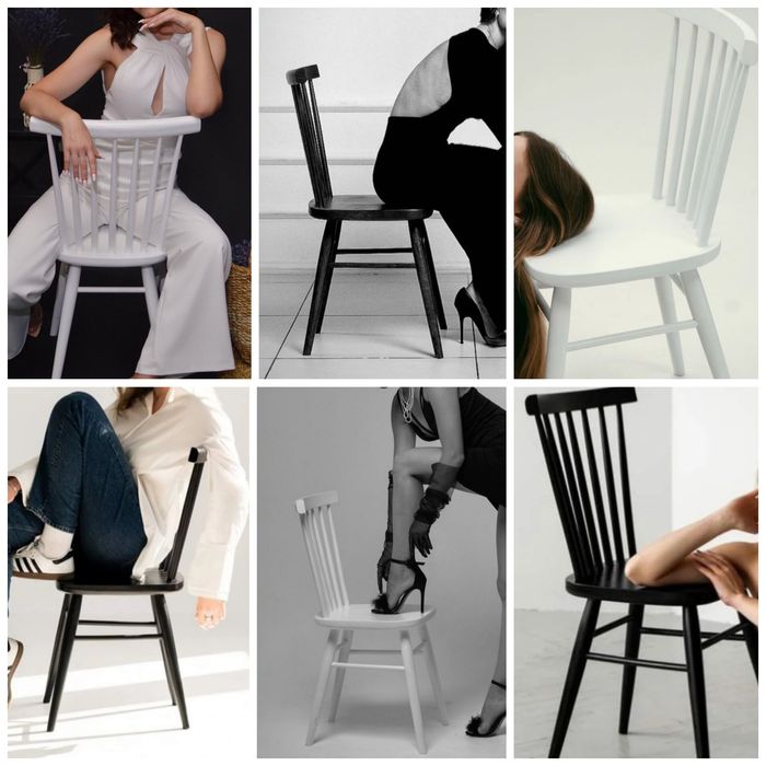 Деревяний табурет, стілець. Столики для кафе