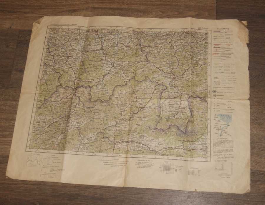 Stara niemiecka mapa Sillein 1942 Rok