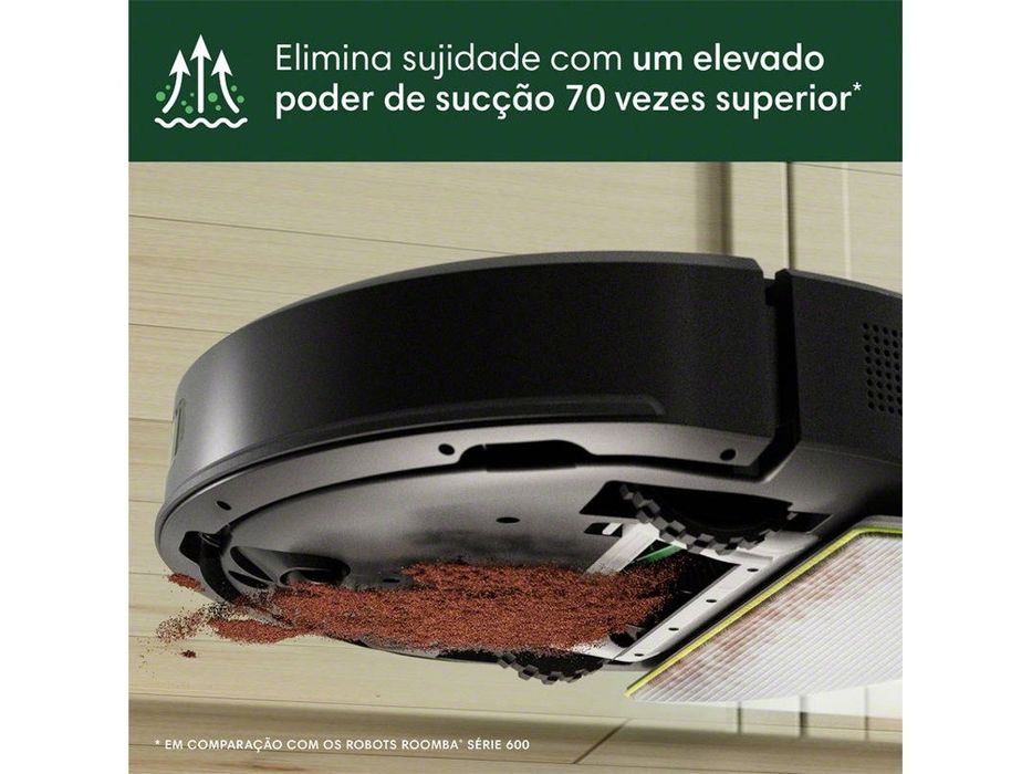 Aspirador Robô IROBOT Roomba 105 Combo Auto Empty (Autonomia: 120 min - Preto)