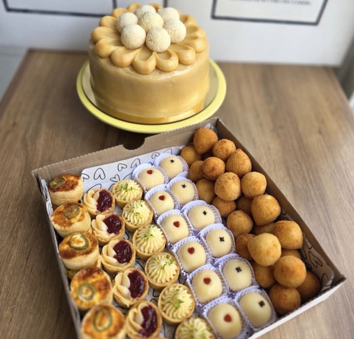 Kit festa | Bolos | Sobremesas | Brigadeiros | Doces e salgados finos | Salgados tradicionais | Tartes