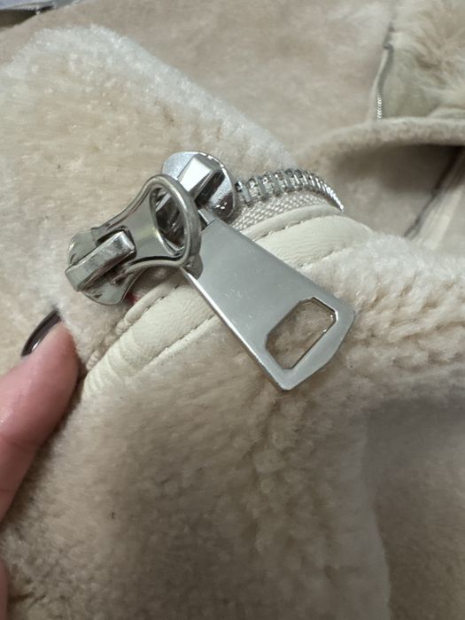 Пальто з натуральним хутром, вживане, розмір 44