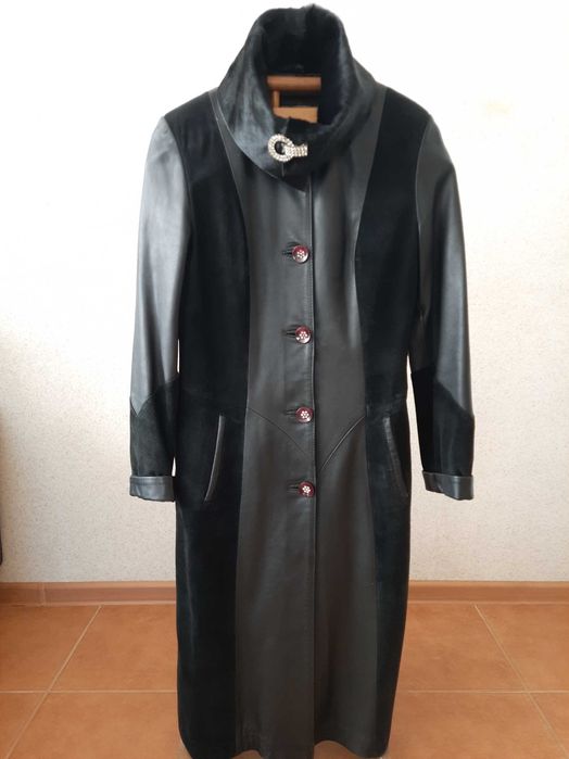 Плащ із натуральної шкіри