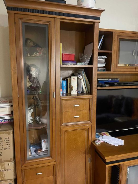 Móvel de sala modular em madeira – vários módulos