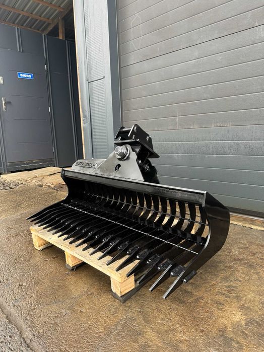 Łyżka skarpowa ażurowa, grabie hydrauliczne 120cm 1,5-2,5t