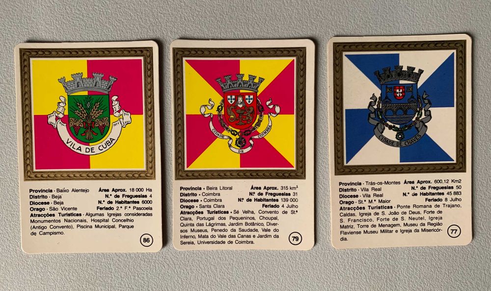 Calendários de 1987/1988 - Localidades de Portugal (preço unitário)