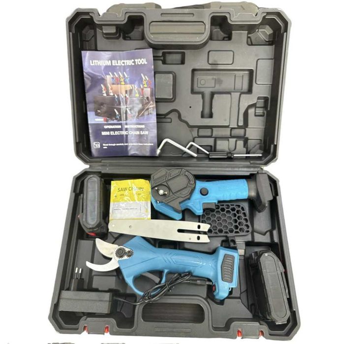 Набір 2 в 1 акумуляторні ланцюгова пила+секатор