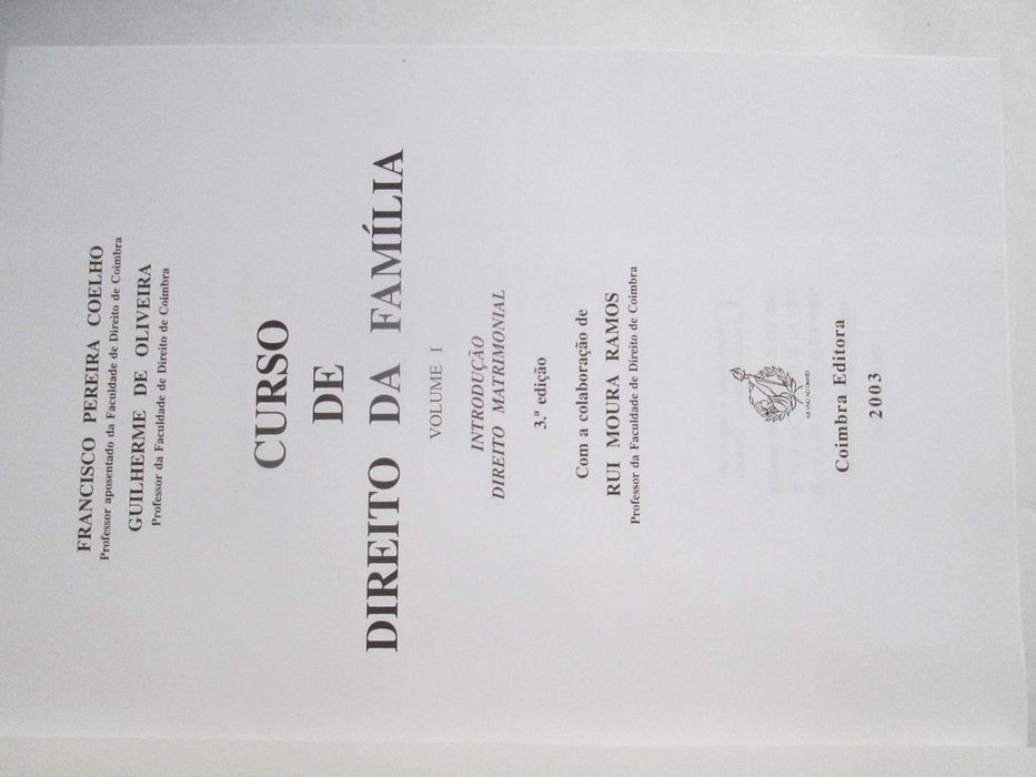 Curso de Direito da Família - Introdução e Direito Matrimonial