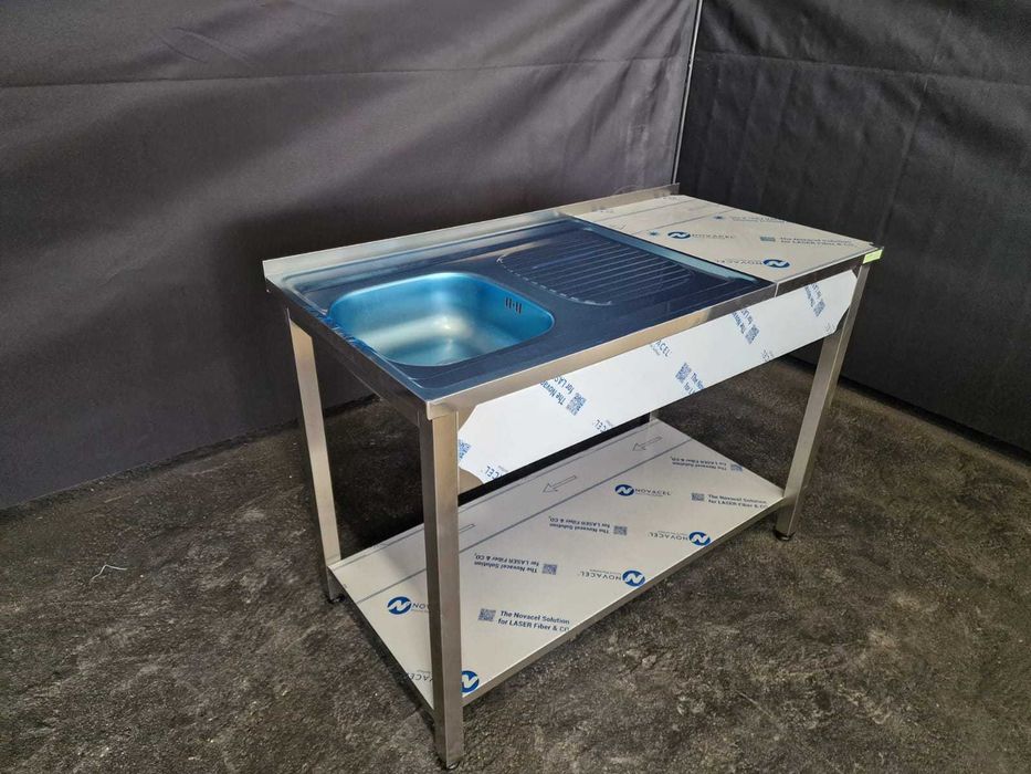 Bancada Aço Inox Nova com Lava Loiça 120x60