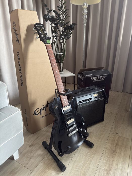 Elektryczna gitara z piecykiem zestaw