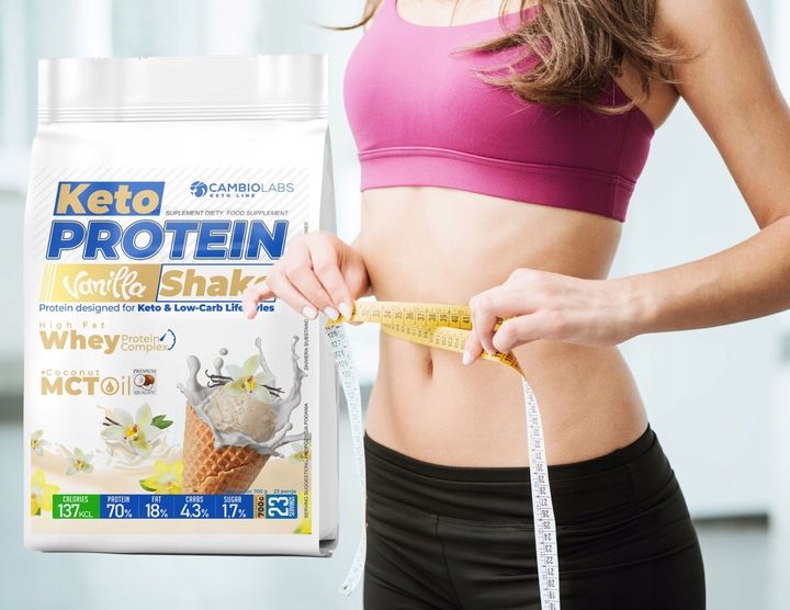 shake proteinowy whey protein keto białko serwatkowe na odchudzanie vanilla
