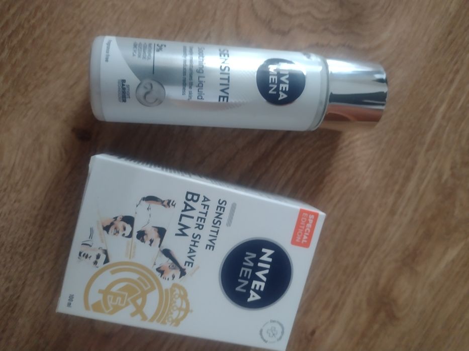 Zestaw kosmetyków balsam po goleniu i emulsja łagodząca Nivea MEN sensitive