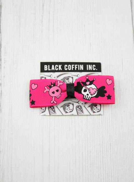 kokardka do włosów czaszki spinka scene gotycka goth BC30