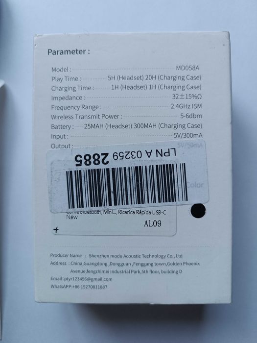 Bluetooth-наушники OYIB MD058A беспроводные true wireless earbuds