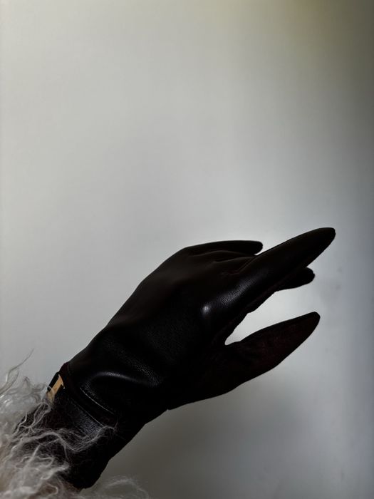 Czekoladowe brązowe rękawiczki winter fall elegancy jesień pinterest