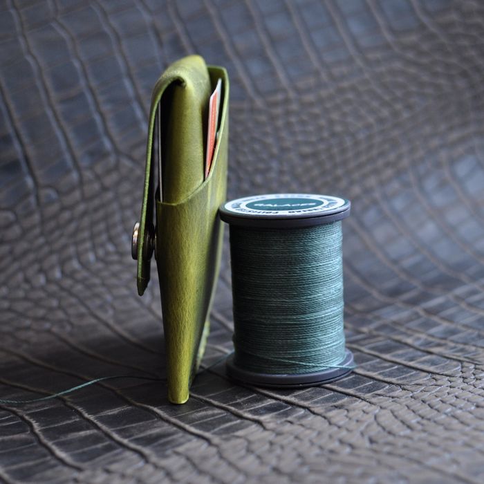 шкіряний маленький гаманець EDC натуральна шкіра ручна робота