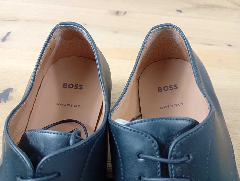 Hugo BOSS Półbuty Lisbon Derby, Made in Italy, skóra naturalna, rozmiar 41