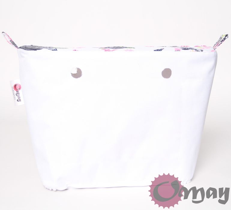 organizer OBAG STANDARD róże ogród róż granat srebrny wkład OMAY