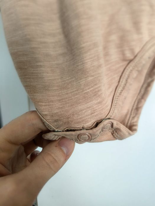 Dwupak body długi rękaw Reserved r. 74 | Beż karmel i róż