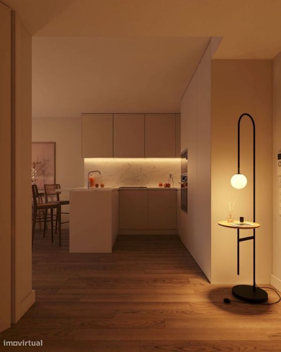 Apartamento T1 com garagem e terraço