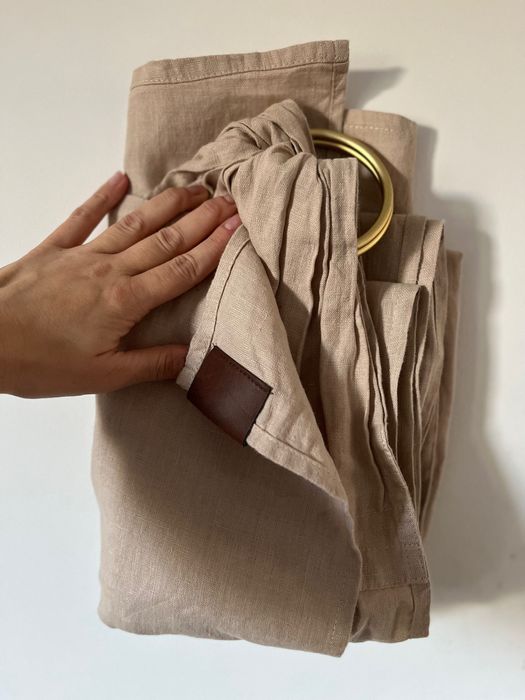 Lniana chusta kółkowa baba wrap
