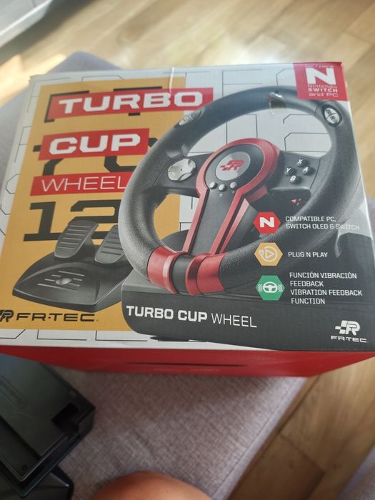 Kit volante e pedaleira Nintendo switch. Também compatível com PC.