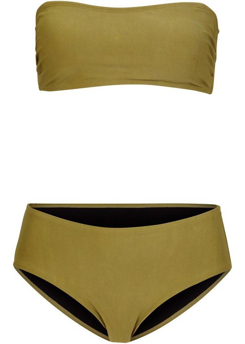 B.P.C bikini bandeau z figami oliwkowe ^34