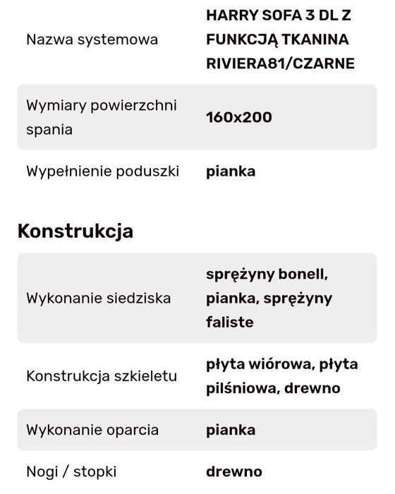 Sofa kanapa piękna granatowa