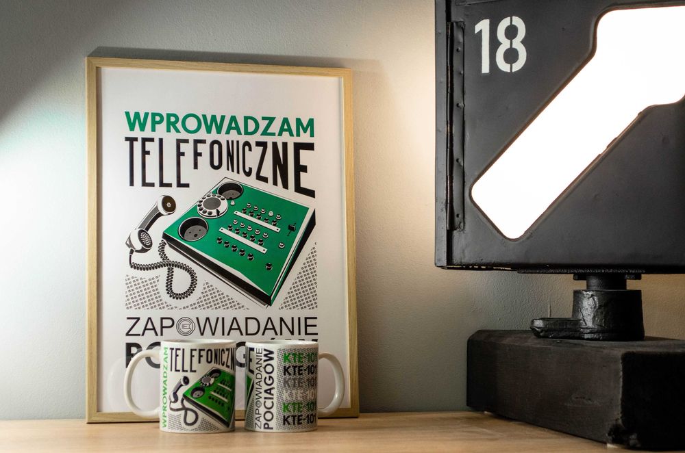 Grafika z Centralką kolejową KTE-101, PKP, KZŁ Bydgoszcz