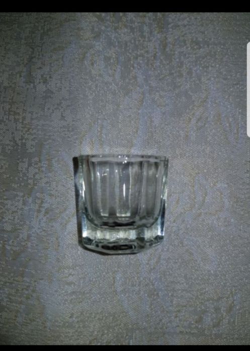 Copo de vidro para decalques de água - unhas de gel