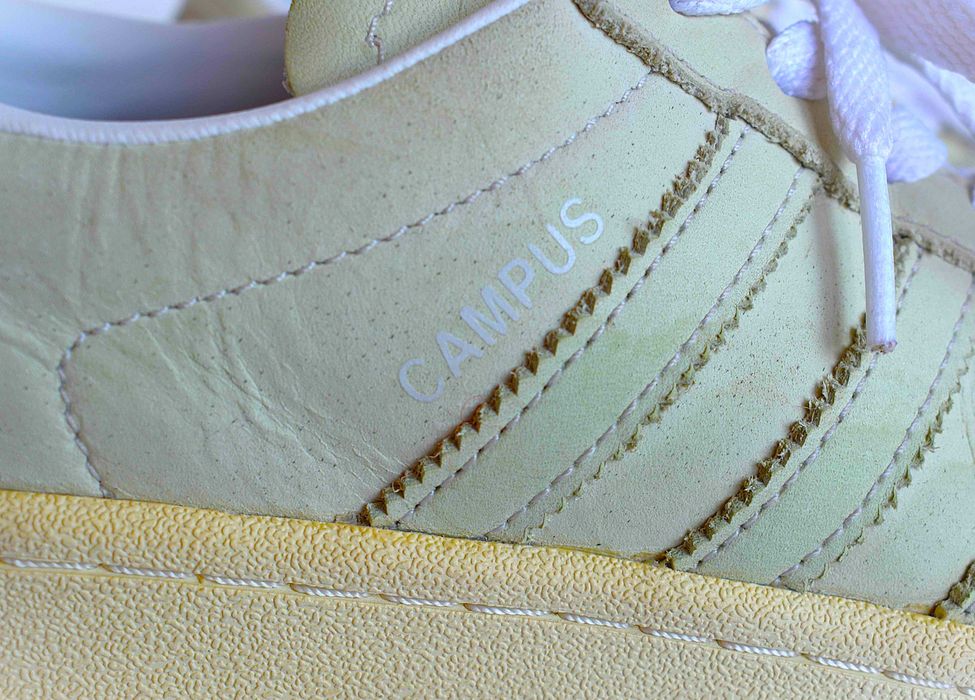 39 Adidas campus skórzane kolor jasno miętowy sneakrsy