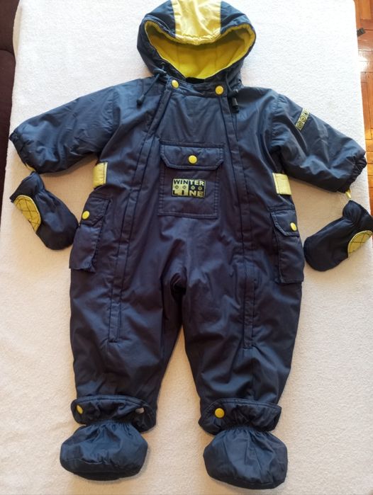 Теплий дитячий комбінезон 68р(3-6міс) + шапка і шарф