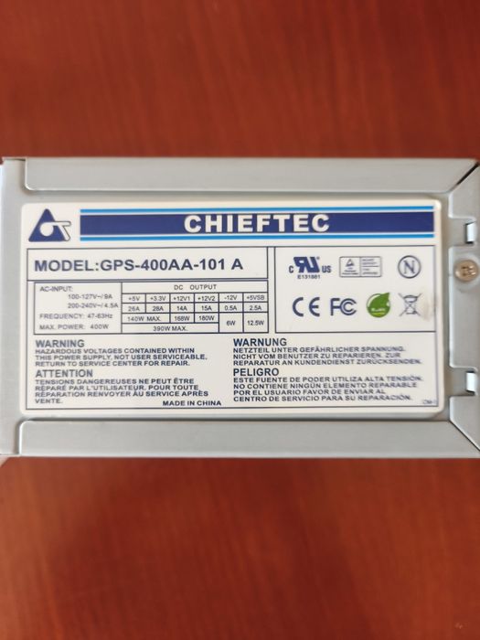 Zasilacz Chieftec GPS-400AA-101 A 400 W